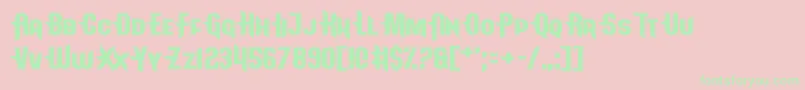 Arcapulse Font – Green Fonts on Pink Background