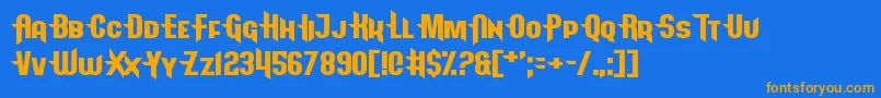 Arcapulse Font – Orange Fonts on Blue Background