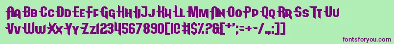 Arcapulse Font – Purple Fonts on Green Background