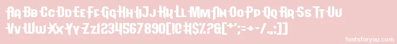 Arcapulse Font – White Fonts on Pink Background