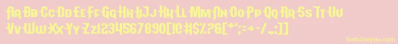 Arcapulse Font – Yellow Fonts on Pink Background