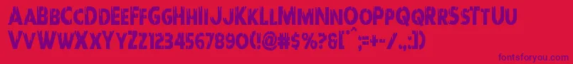 Redundeadcond Font – Purple Fonts on Red Background