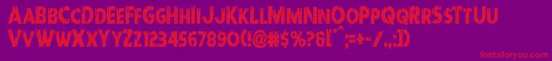 Redundeadcond Font – Red Fonts on Purple Background
