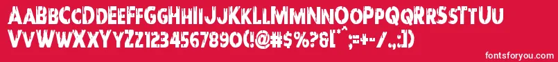 Redundeadcond Font – White Fonts on Red Background
