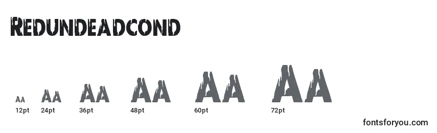 Redundeadcond Font Sizes