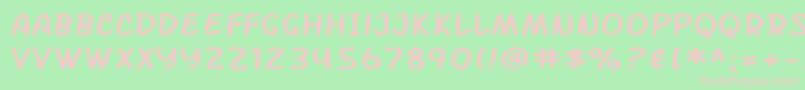 SfArchRivalExtended Font – Pink Fonts on Green Background