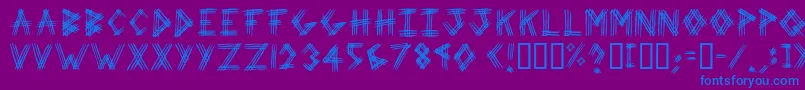 3prot ffy-fontti – siniset fontit violetilla taustalla