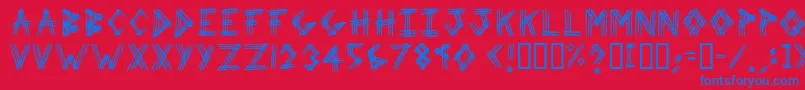 3prot ffy Font – Blue Fonts on Red Background