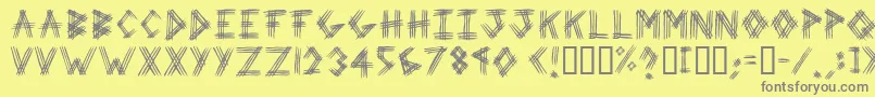 フォント3prot ffy – 黄色の背景に灰色の文字
