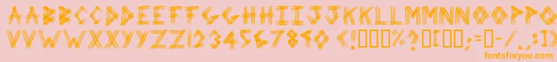 3prot ffy Font – Orange Fonts on Pink Background