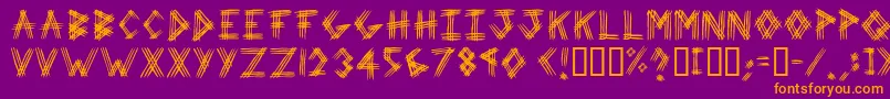 3prot ffy Font – Orange Fonts on Purple Background