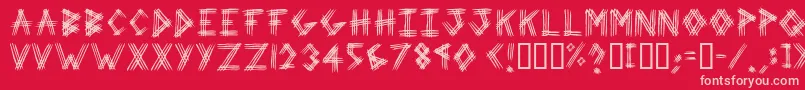 3prot ffy Font – Pink Fonts on Red Background