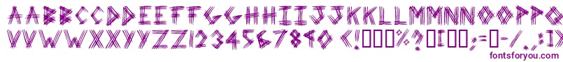 3prot ffy-Schriftart – Violette Schriften auf weißem Hintergrund