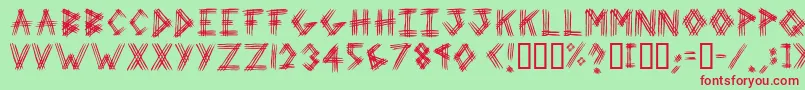 3prot ffy Font – Red Fonts on Green Background