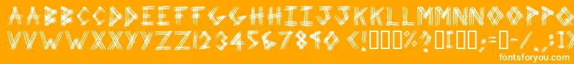 Fonte 3prot ffy – fontes brancas em um fundo laranja