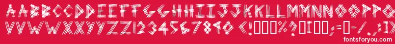 Шрифт 3prot ffy – белые шрифты на красном фоне