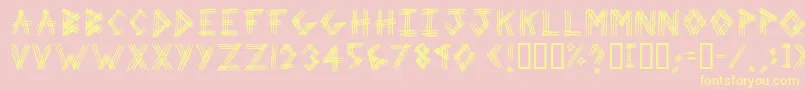 Fonte 3prot ffy – fontes amarelas em um fundo rosa