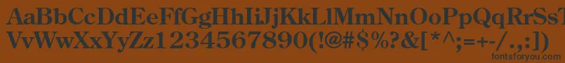 AgCenturyoldstyleBold-fontti – mustat fontit ruskealla taustalla