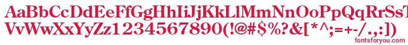 AgCenturyoldstyleBold-fontti – punaiset fontit valkoisella taustalla