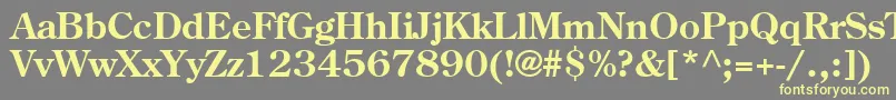 AgCenturyoldstyleBold-fontti – keltaiset fontit harmaalla taustalla
