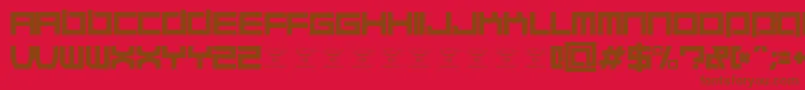 QuaaludehulkRegular Font – Brown Fonts on Red Background