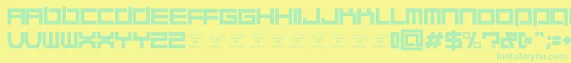 Шрифт QuaaludehulkRegular – зелёные шрифты на жёлтом фоне