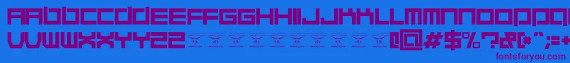 QuaaludehulkRegular Font – Purple Fonts on Blue Background