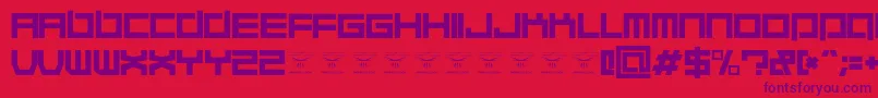 QuaaludehulkRegular Font – Purple Fonts on Red Background