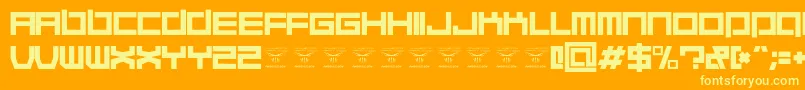 QuaaludehulkRegular Font – Yellow Fonts on Orange Background