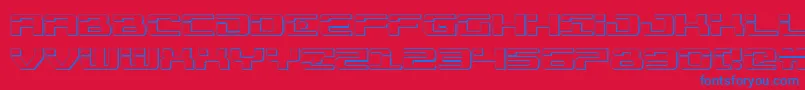 Troopers3D Font – Blue Fonts on Red Background