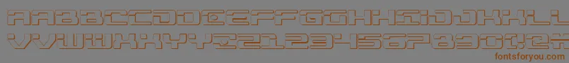 Fonte Troopers3D – fontes marrons em um fundo cinza