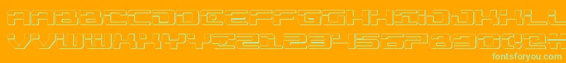 Lisätietoja Troopers3D-fontista Troopers3D-fontti – vihreät fontit oranssilla taustalla