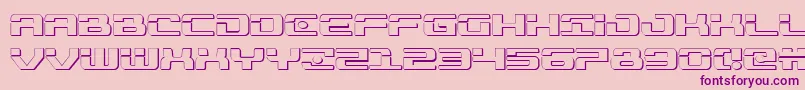 Troopers3D Font – Purple Fonts on Pink Background