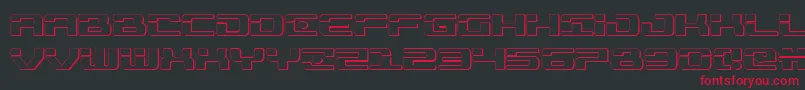 Weitere Informationen zur Troopers3D-Schriftart Troopers3D-Schriftart – Rote Schriften auf schwarzem Hintergrund