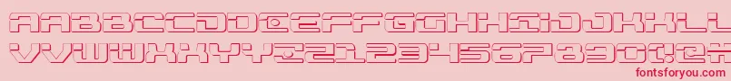 Troopers3D Font – Red Fonts on Pink Background