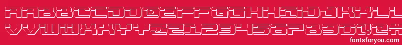 Troopers3D Font – White Fonts on Red Background