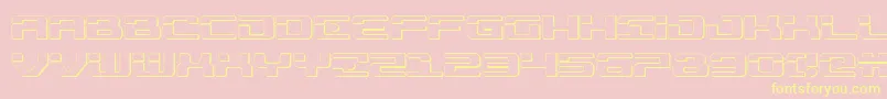 Troopers3D Font – Yellow Fonts on Pink Background