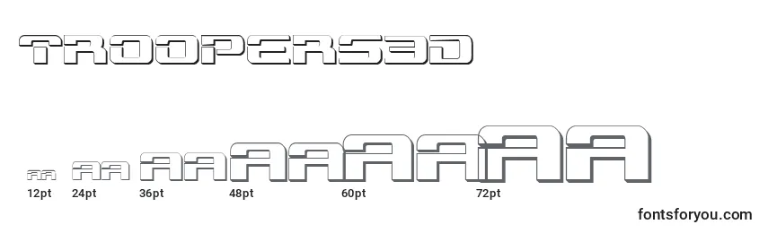 Troopers3D Font Sizes