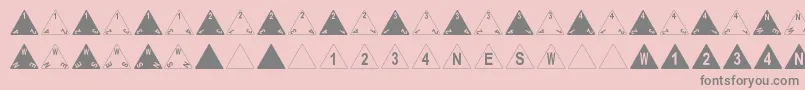 DpolyFourSider Font – Gray Fonts on Pink Background