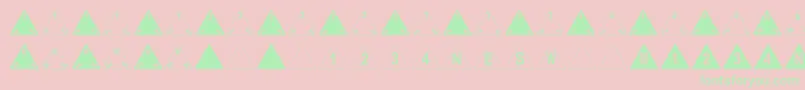 DpolyFourSider Font – Green Fonts on Pink Background