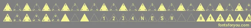 fuente DpolyFourSider – Fuentes Amarillas Sobre Fondo Gris