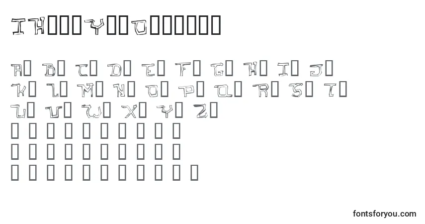 Czcionka IHateYouOddtype – alfabet, cyfry, specjalne znaki