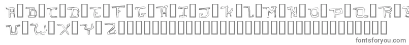 フォントIHateYouOddtype – 白い背景に灰色の文字