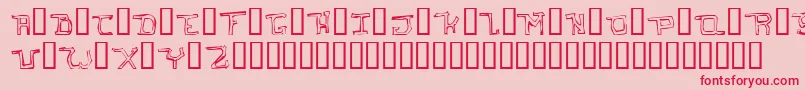 フォントIHateYouOddtype – ピンクの背景に赤い文字