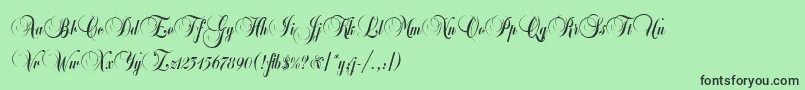 BalmoralLetPlain.1.0 Font – Black Fonts on Green Background