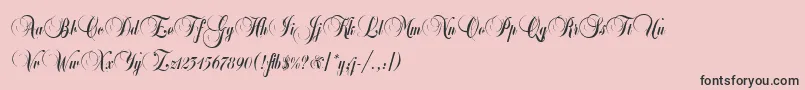 BalmoralLetPlain.1.0 Font – Black Fonts on Pink Background