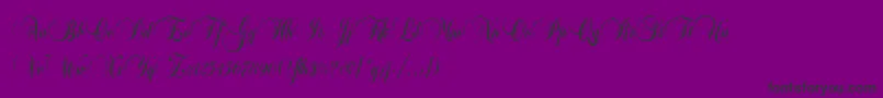 BalmoralLetPlain.1.0-fontti – mustat fontit violetilla taustalla