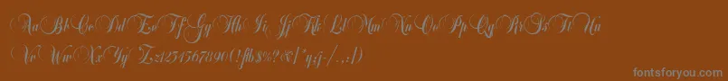 Шрифт BalmoralLetPlain.1.0 – серые шрифты на коричневом фоне