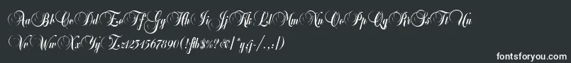 Шрифт BalmoralLetPlain.1.0 – белые шрифты на чёрном фоне