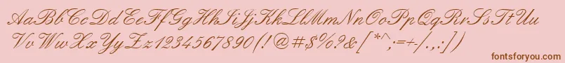 Englischescht Font – Brown Fonts on Pink Background